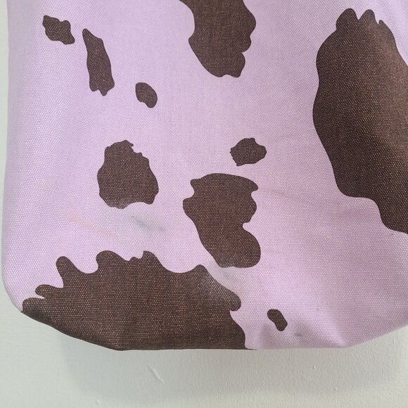 Baggu DUCK BAG Cow Pink Print Cotton Canvas Washable - Picture 3 of 7